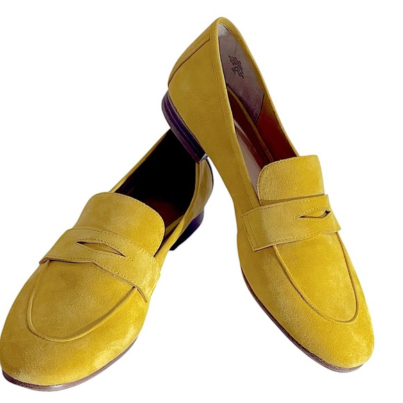 MARC FISHER LTD YELLOW SUEDE CHANGE  LOAFERS SZ 9 MED NWOT - Picture 9 of 12